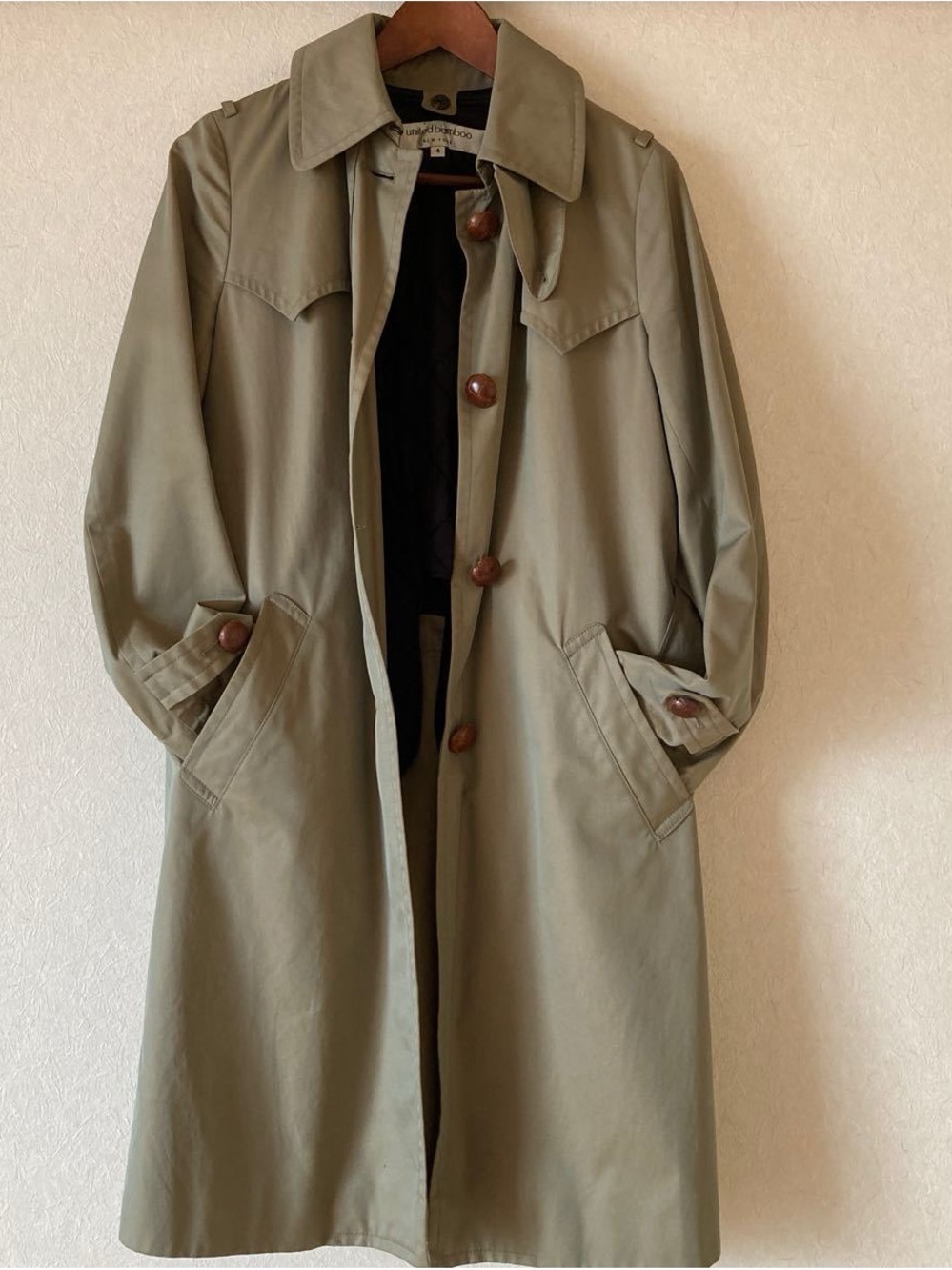 Classic Olive Green Trench Coat + Quilted Warmer Vest
